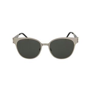 Saint Laurent Round-Frame Metal Sunglasses Silver Womens